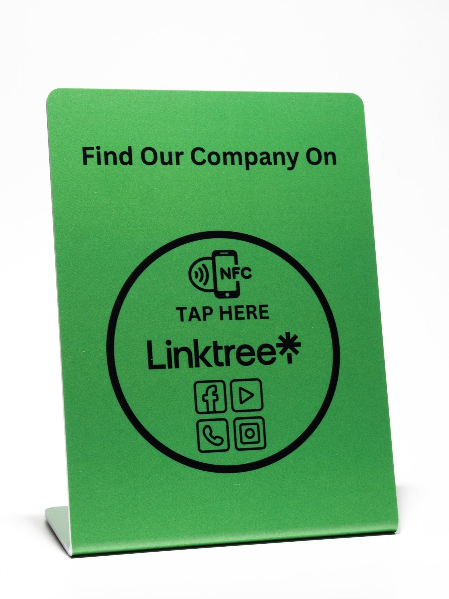 NFC - Aufsteller für mehr Social - Media Reichweite durch Linktree - Custom Ratings